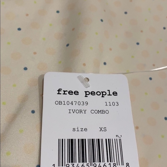 Free People All Smiles Shirt Ivory Combo. XS - Picture 7 of 15